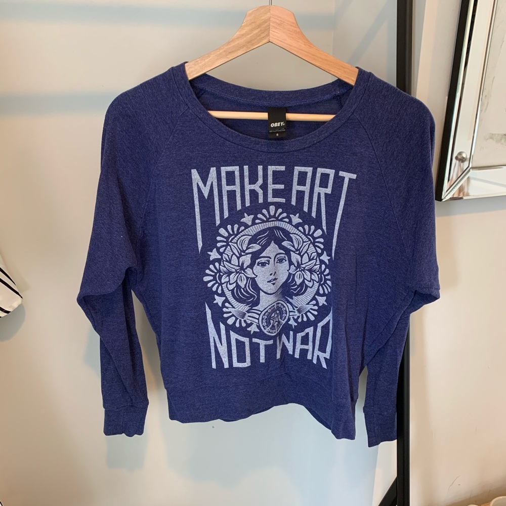 Make Art Not War crewneck